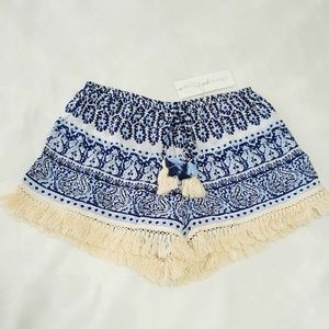 Cool Change Bohemian Fringe Shorts/ Swim Cover up